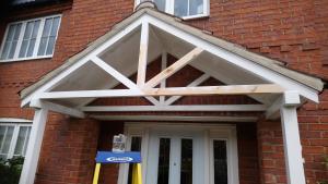 Replacement porch canopy starburst timbers