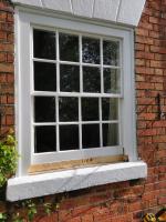 Sash window with failed cill removed