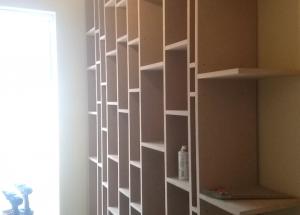 Bespoke paintable storage set-up of an office space