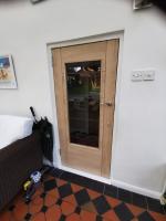 Heavily reduced oak glazed door