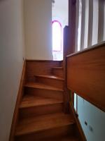 Glass and oak staircase installation in 1820's property