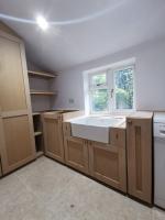 utility room cupboards formed in a shaker style from paintable mdf