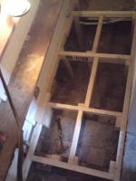 Floor being formed in sunken pantry