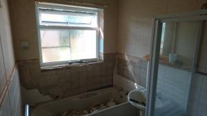 Bathroom being stripped for refurbishment