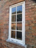 Window casement being refurbished