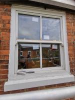 Sash window having replacement 12mm heritage glass