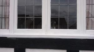 Window casement having had new cill section and casement bases