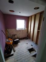 Bathroom being stripped for refurbishment