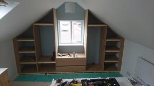 Built in wardrobe in the gable end of a loft conversion