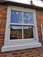 Sash window having had replacement 12mm heritage glass