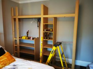 Creating the interior of a bedroom wardrobe set