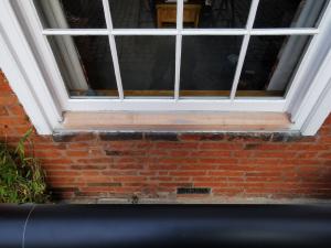 Cill replacement of sash window