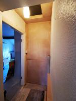 Staircase removed, ensuite formed with studwall and lofthatch