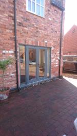 Pattern 20 french doorset and flanking glazing panels