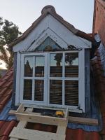Dormer window refurbishment, replacement pitch cladding, cill and frame repairs